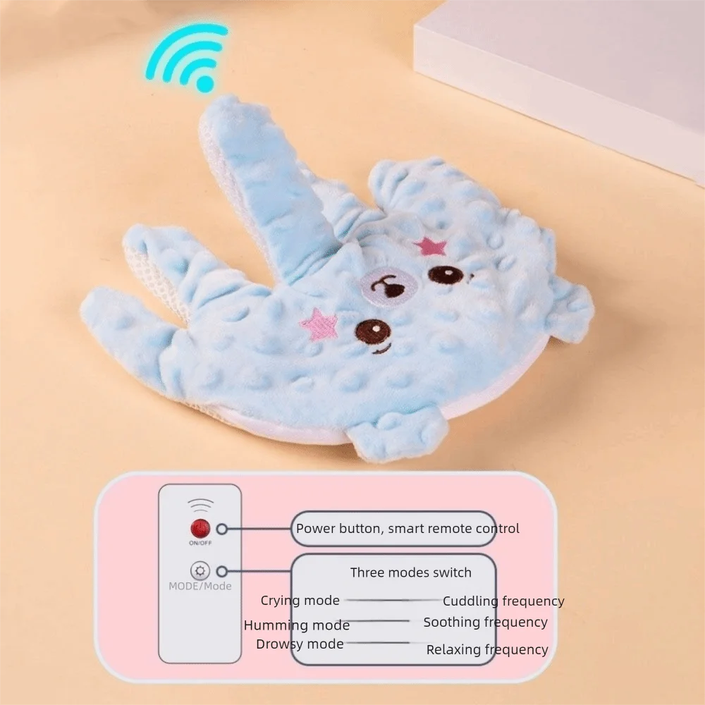 Guante de mano automático de algodón para pacificar, Control remoto, ajustable, calmante para bebé, juguete para dormir, cómodo, ayuda para dormir para bebé, palma