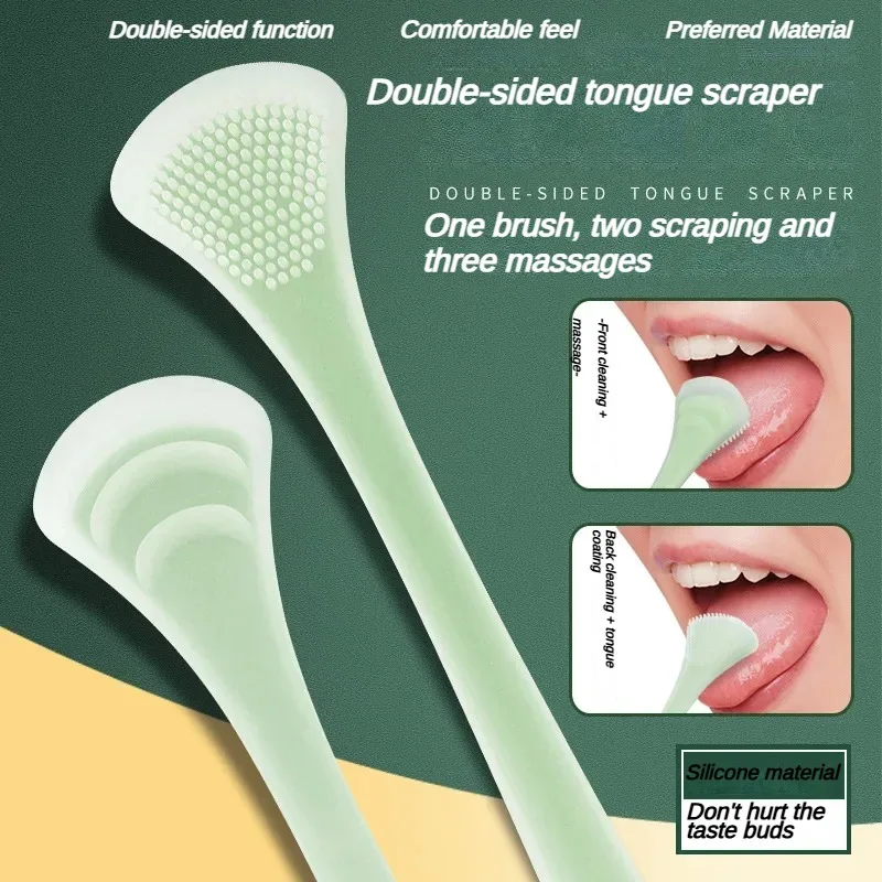 

Tongue cleaning brush Soft silicone tongue cleaning tool Cleaning massage tongue scraper Oral health tools, beauty health