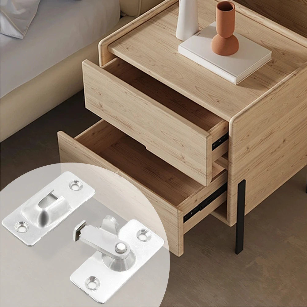 90 Degree Right Angle Door Lock Stainless Steel Hook Latch Door Lock Window Cabinet Locks Right Angle Sliding Gate Lock