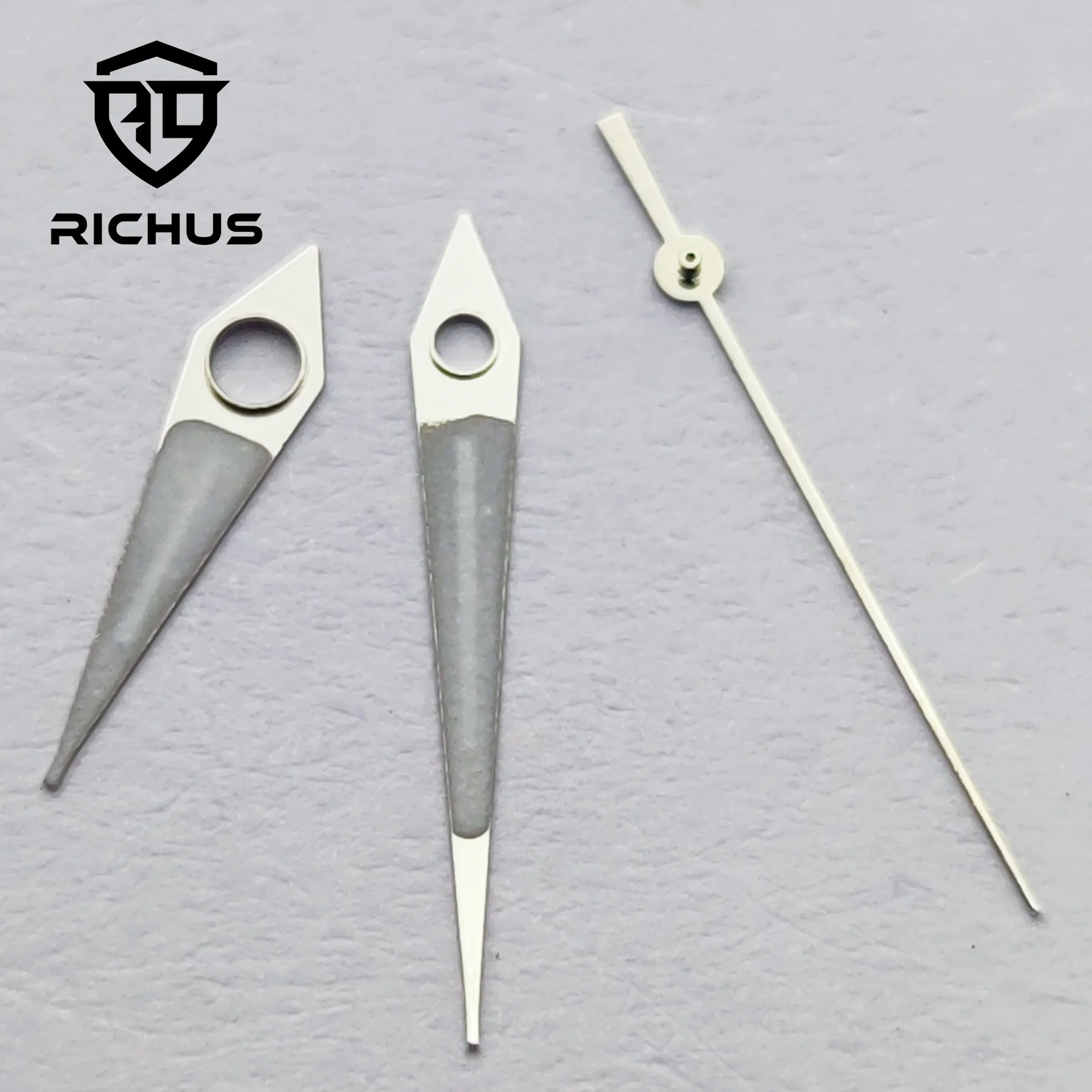 RICHUS NH35 ساعة يد فضية ساعة يد خضراء مضيئة تناسب NH34 NH35 NH36 ETA2824 2836 Miyota8215-DG حركة #5