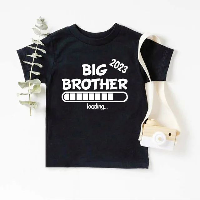 Big Brother/Sister Loading Toddler Kids Anoucement T Shirt Soft Cotton Tops Tee Shirts Outfits Clothes Dropshipping Babe Clothes