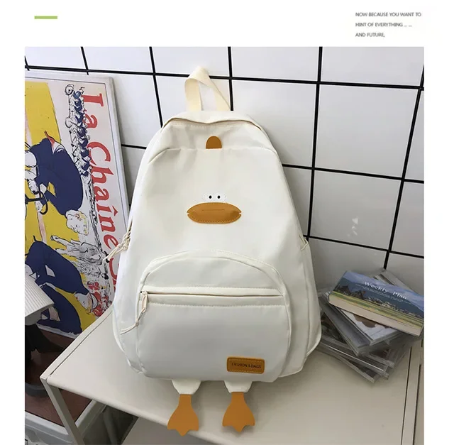 New Cartoon Duck Backpack Designer Cute Travel Bag studentessa universitaria Versatile borsa da scuola per ragazze in edizione coreana