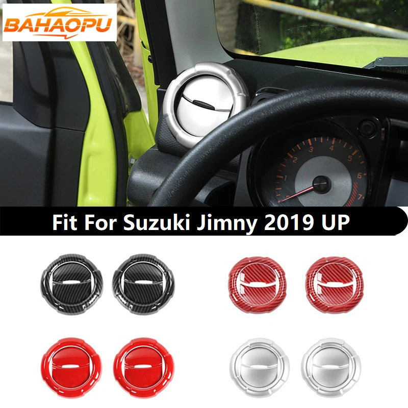 

BAHAOPU ABS Car Center Console Air Conditioning Vents Outlet Decoration Covers Fit For Suzuki Jimny 2019 Up,Interior Accessories
