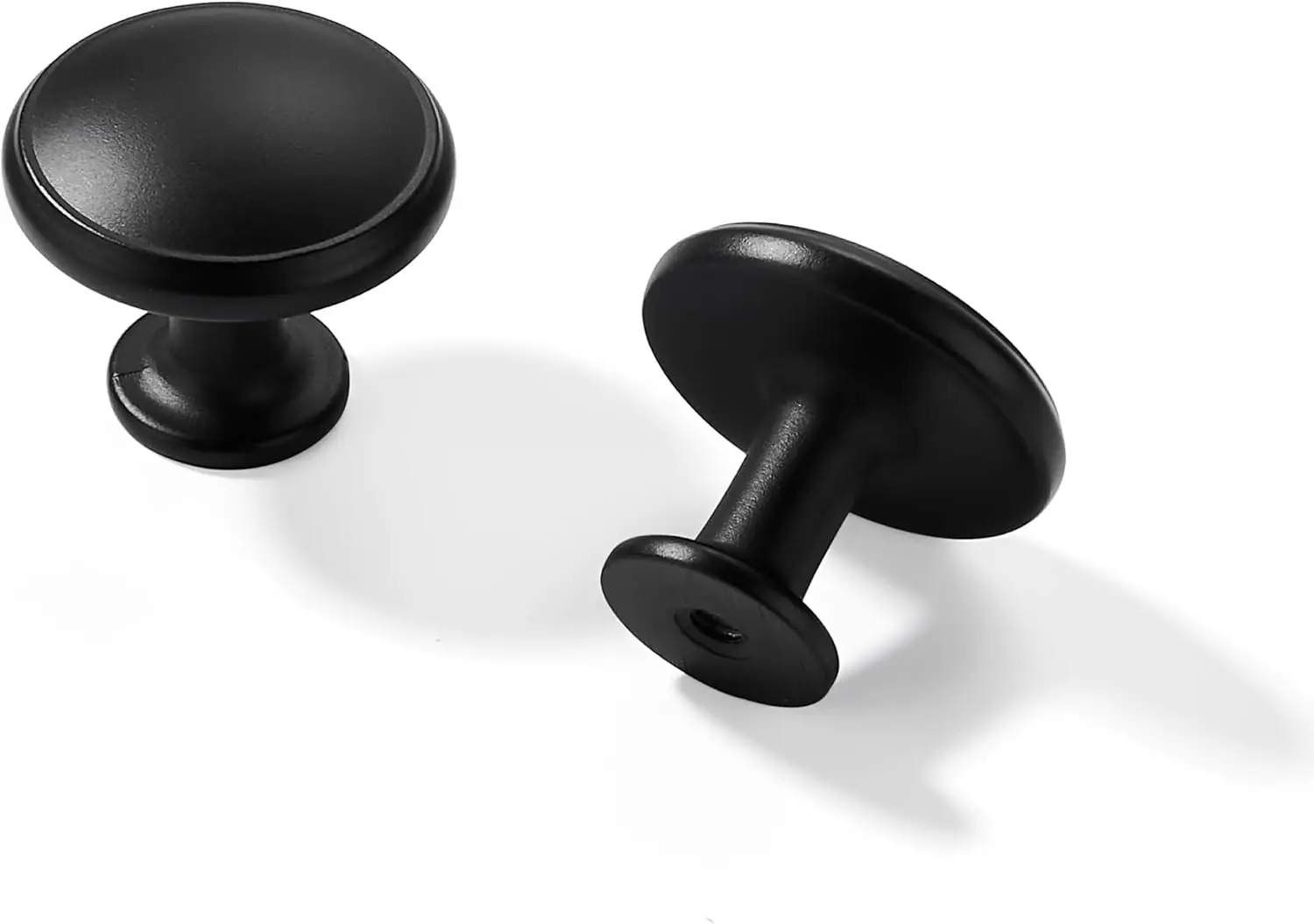 

5 Pack Cabinet Knobs Matte Black Drawer Knob Kitchen Hardware - Single Hole Cabinet Knobs Kitchen Cabinet Pulls for Closet Wardr