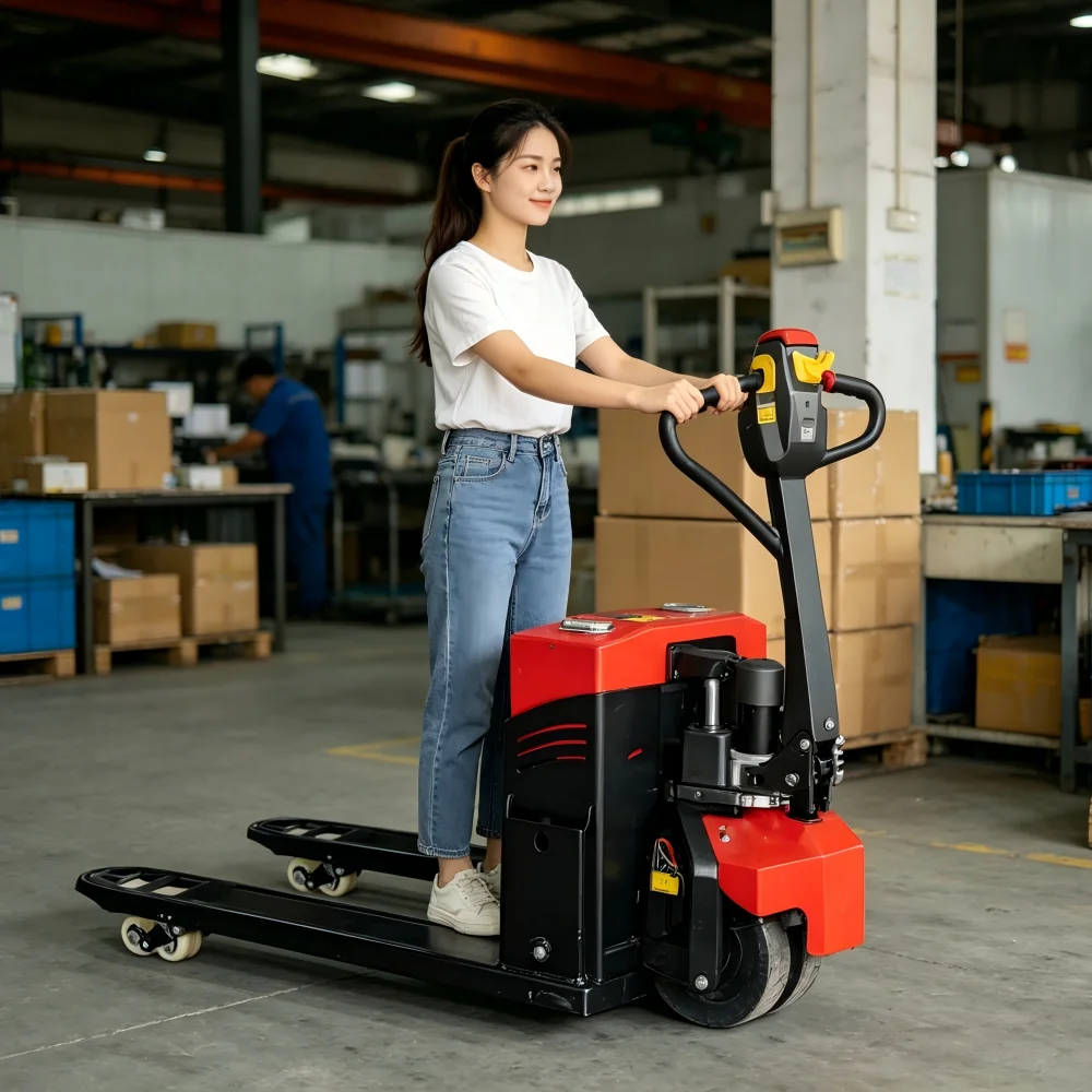 High Cost Effective 1.5 Ton Electric All Terrain Pallet Truck New Condition Pallet Handling Truck for Retail Industries