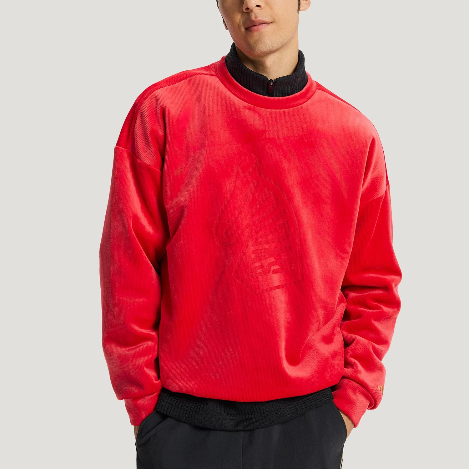 

Оригинальный зимний мужской пуловер Adidas с круглым вырезом, свободный свитшот KE4069