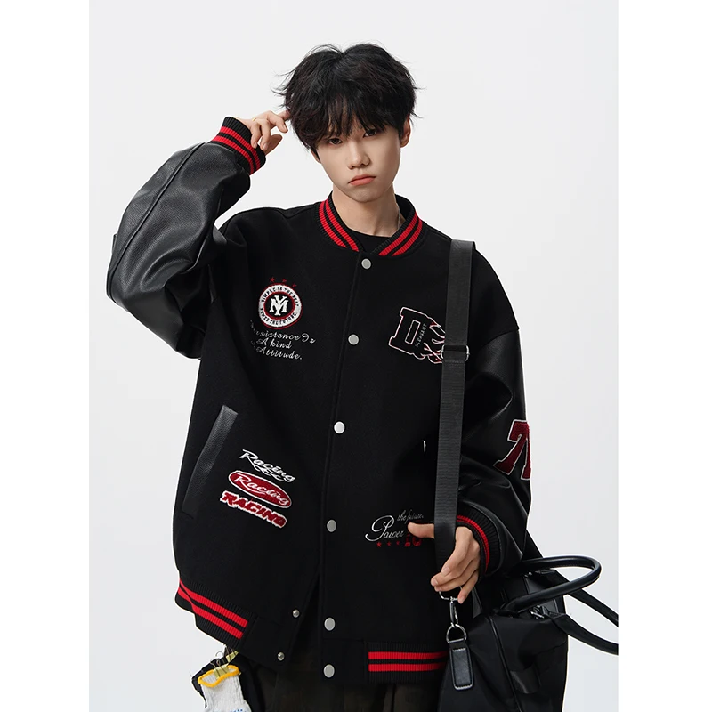 

Мужская спортивная куртка для бега на открытом воздухе, удобная бейсбольная куртка, модная и модная свободная куртка, мужская весенне-осенняя куртка