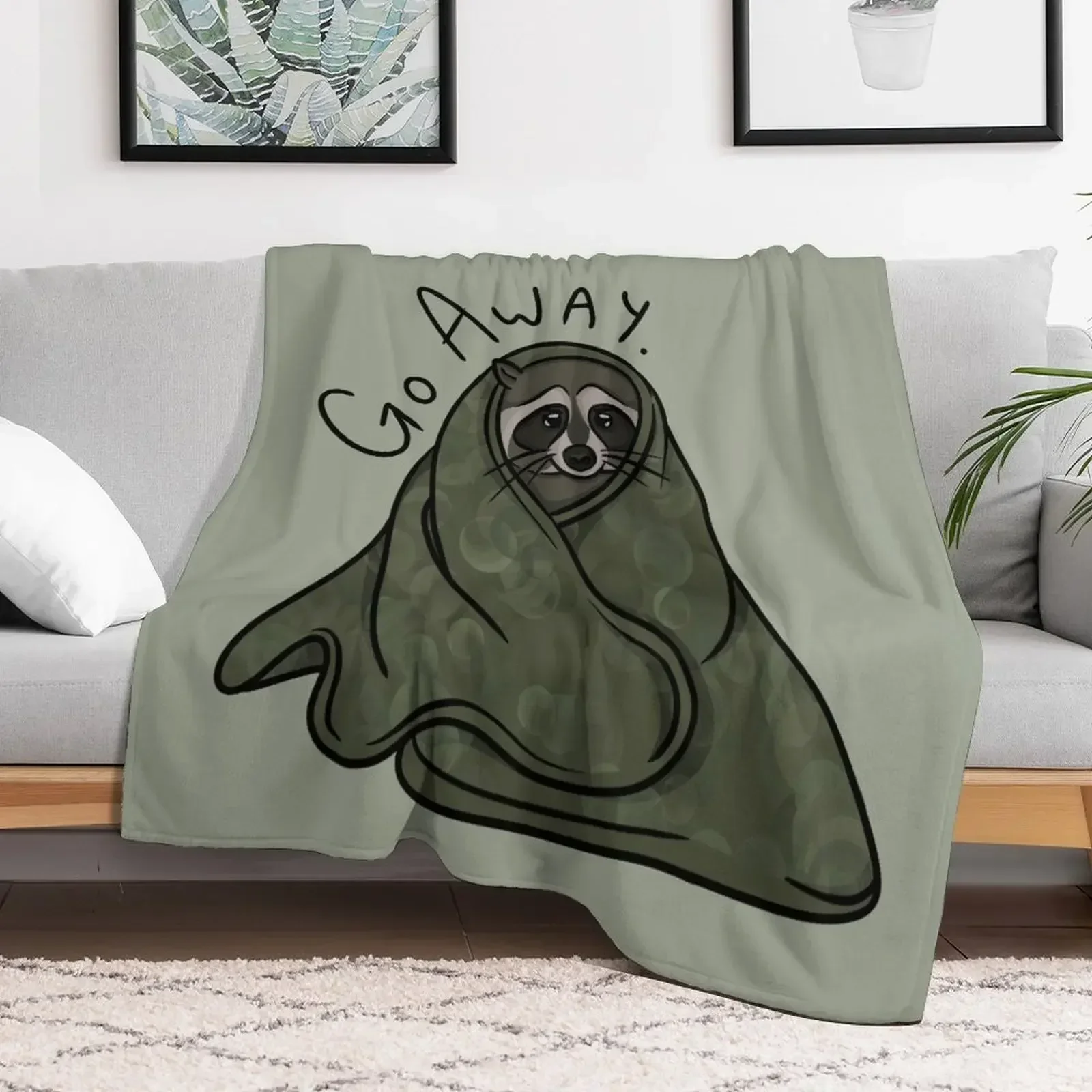 Introvert Raccoon Throw Blanket Fashion Sofas Decorative Sofa Luxury Thicken Blankets