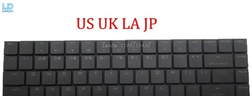 Laptop RGB Backlit US UK LA JP Keyboard For Komplett QC7 For Khameleon P9 Colourful Backlit English US Black No Frame New