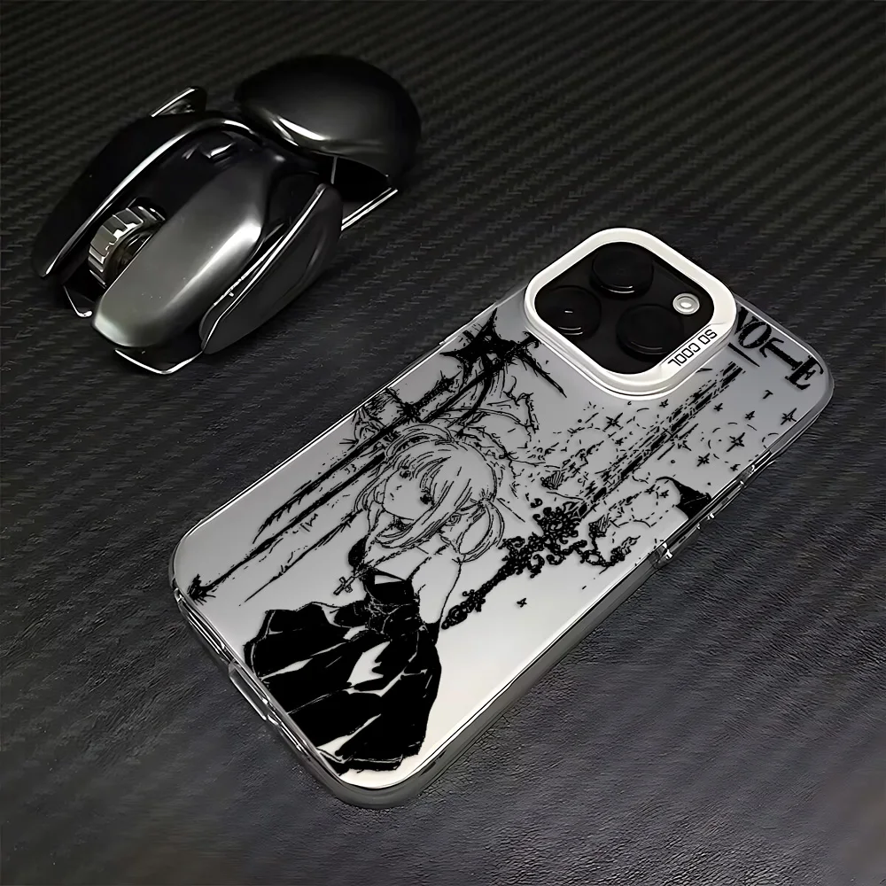 Luxury Clmj Death Note Misa Phone Case For iPhone 17 16e 16 15 14 13 12 11 mini Pro Max X XR 8 7 Air Plus Anti Fall Matte Cover