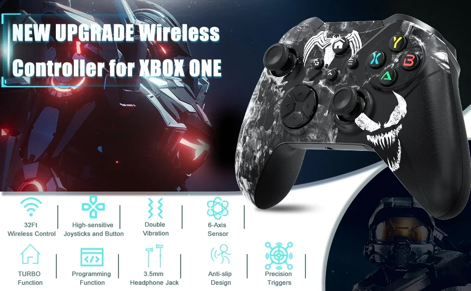 وحدة تحكم لاسلكية WiFi Gemapad متوافقة مع Xbox One، Xbox Series X/S Pc Wifi Gaming Gamepad مع عصا تحكم بمستشعر جيروسكوبي 6 محاور #5