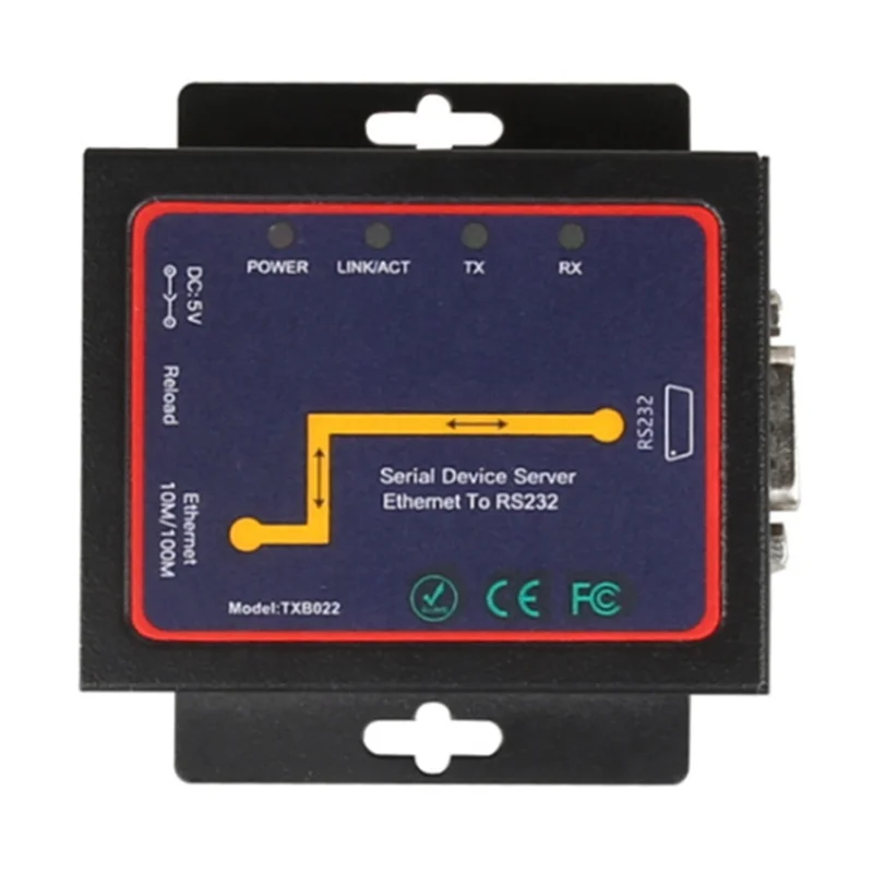 Industrial Modbus Serial RS232 RS485 RS422 to Ethernet Converter Device Server TCP/RTU/UDP RJ45 to RS232+RS485 Connector