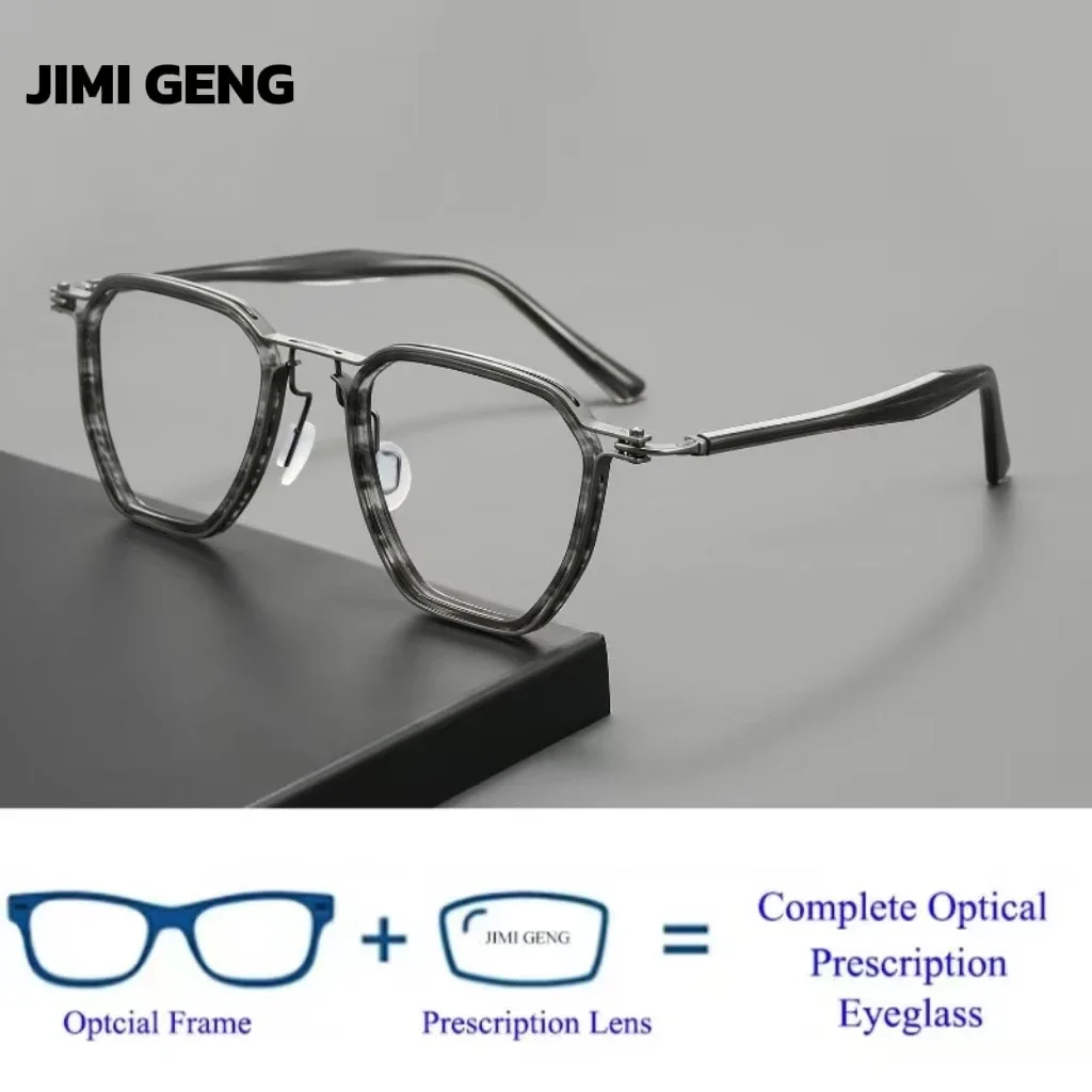 

Aluminum Titanium Fashion Classic Business Anti-blue Light Reading Glasses Men with Prescription Lenses Customized