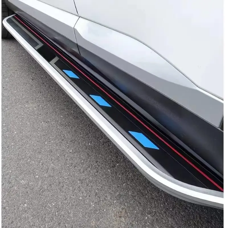 2 قطعة لوحة الجري مناسبة لجاكوار F-PACE 2016-2025 ملحقات دواسة شريط Nerf ذات الخطوة الجانبية (مع الأقواس)