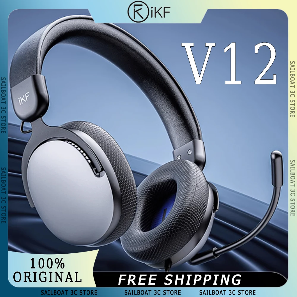 

iKF V12 Wired Gaming Headphone With ENC Mic Tactical Environmental Sound Pickup 7.1 Surround Sound Customized FPS Tuning Headset