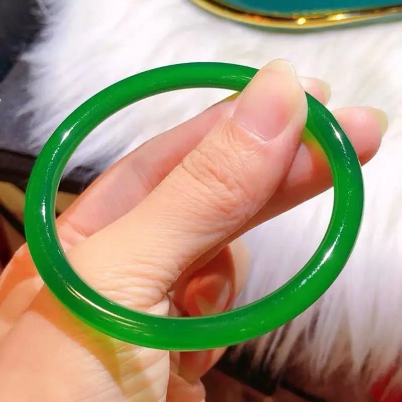 

Сертифицированный браслет из натурального агата, браслет из зеленого нефрита, женские целебные украшения, тонкие бразильские бразильские зеленые агатовые камни