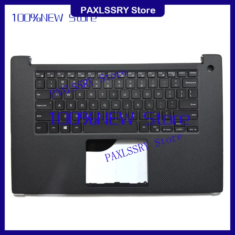 Novo Palmrest Superior para Notebook Dell XPS 15 9570 7590 Precision 5530 5540 com Teclado Retroiluminado US e Moldura C (0JG1FC JG1FC)