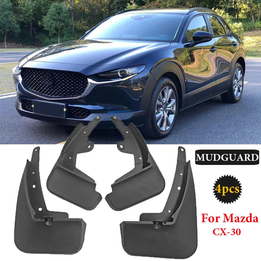 

4pcs Black Car Mud Flaps Guards For Mazda CX-30 CX30 2020-2023 Mudflaps Splash Guard Protection Mudguards Car Accessories wheel