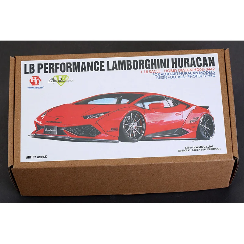 

Hobby Design HD03-0442 1/18 LB Performance Huracan For Autoart Huracan Wide Body Kit Hand Made Arts for Professional Adults