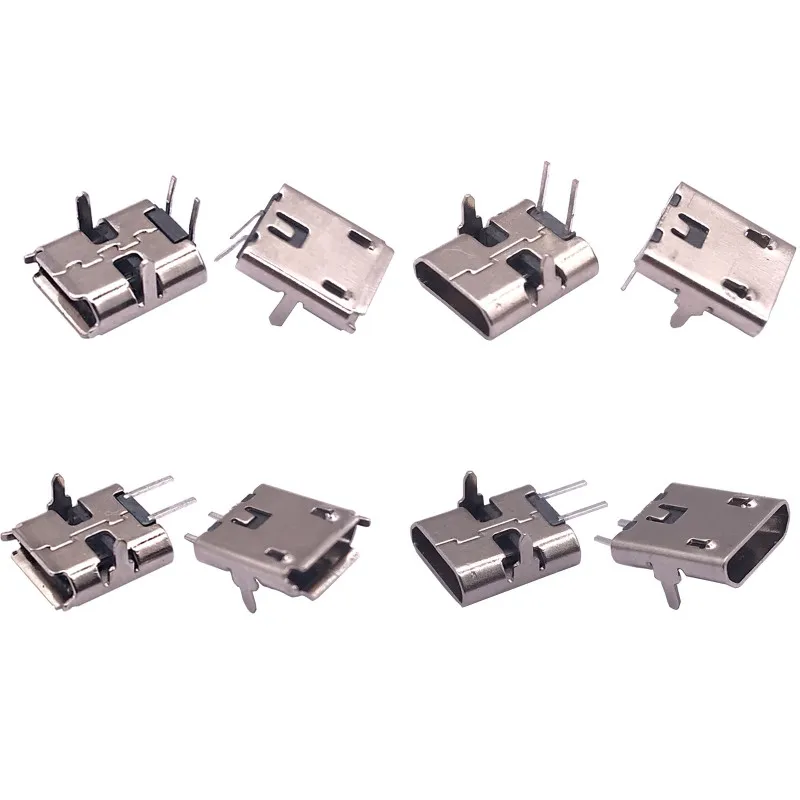 20 sztuk/partia złącze żeńskie Micro Usb 2Pin 90/180 stopni B do telefonu komórkowego złącze Micro Usb Jack 2 pinowe gniazdo ładowania — zdjęcie 2