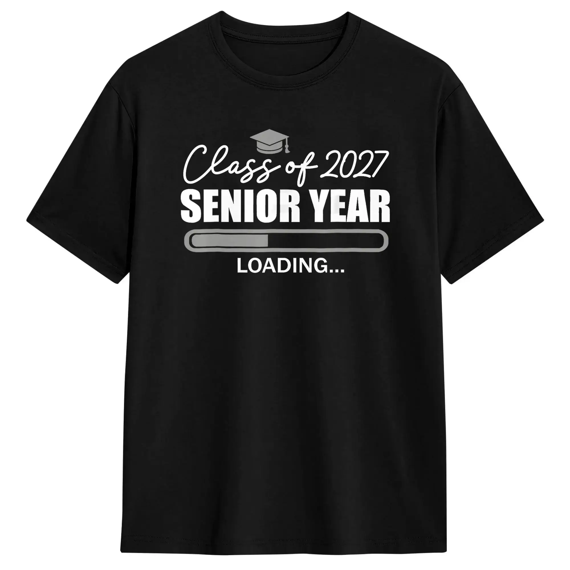Funny 2027 Graduation Seniors Senior Year Loading Senior 27 T Shirt Man  Streetwear T Shirts Summer Breathable Hippie Tee Shirt