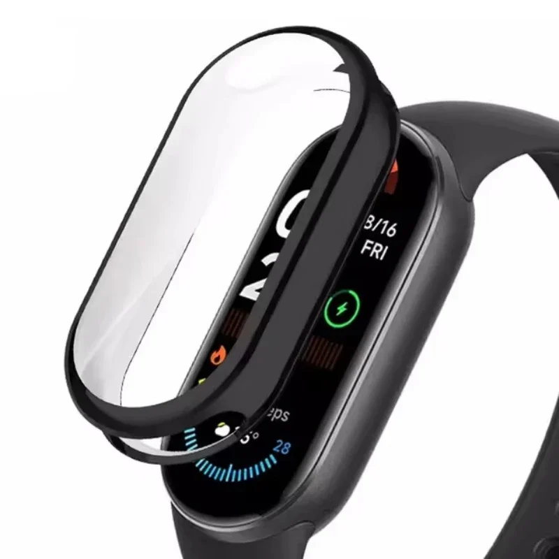 Soft TPU Case for Xiaomi Mi Band 9 8 Watchband Silicone Screen Protector Frame Bumper for Xiaomi Mi