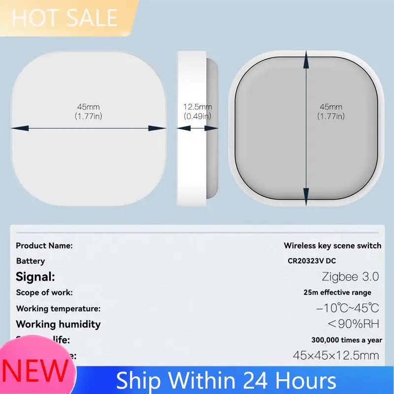 

~【В наличии】2 шт. Tuya Zigbee умный кнопочный переключатель беспроводной пульт дистанционного управления мультисценарный переключатель сценарий автоматизации