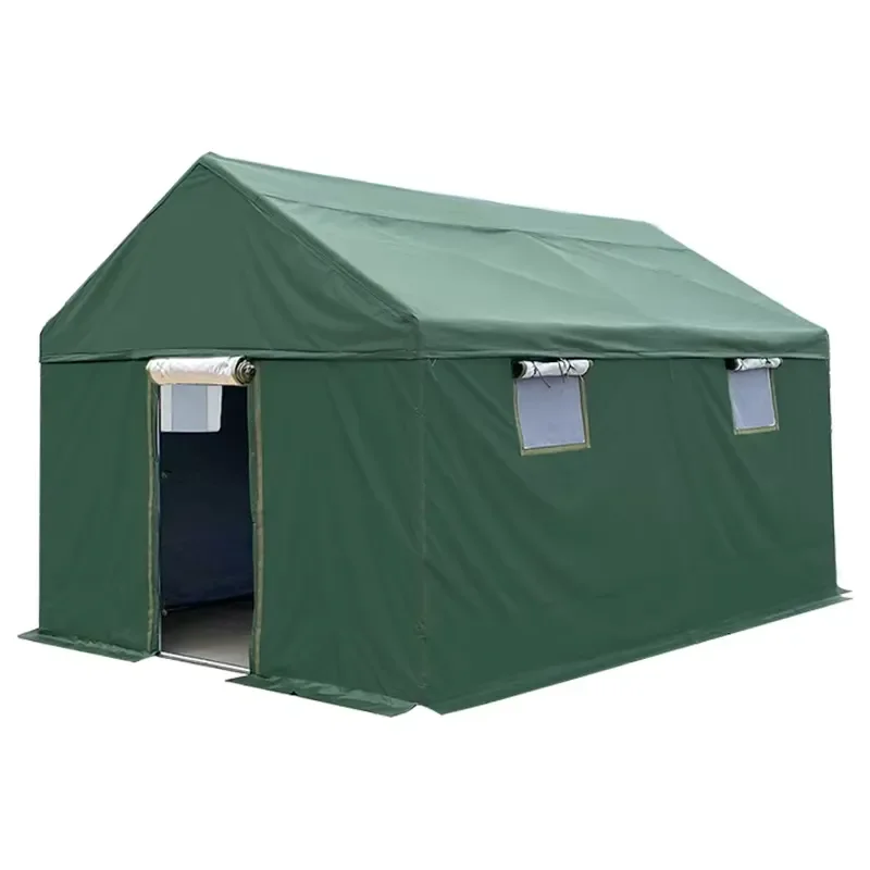 Four Seasons Waterproof Square Tent Canvas & Oxford Cloth with Nylon Fabric for Camping and Disaster Relief
