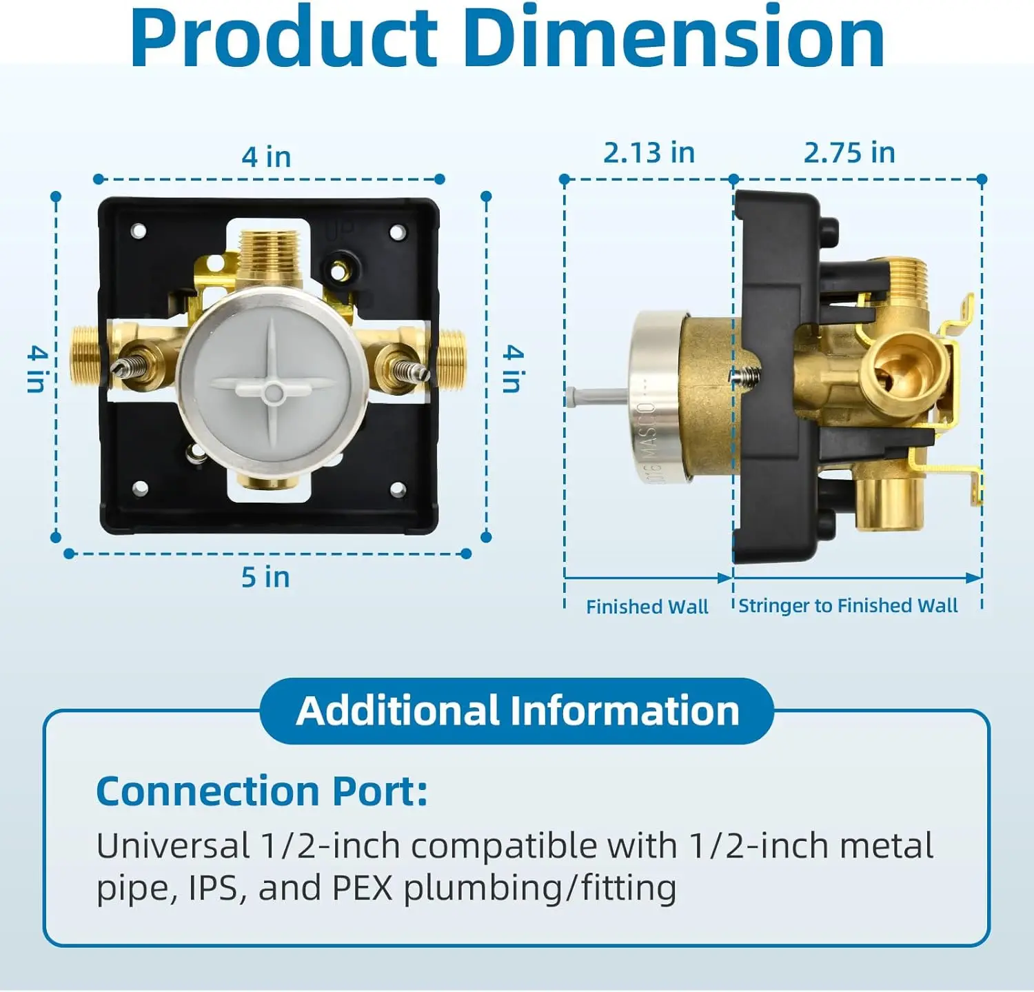 Substituição da válvula de chuveiro R10000-UNWSHF, corpo universal para kits de acabamento Delta MultiChoice