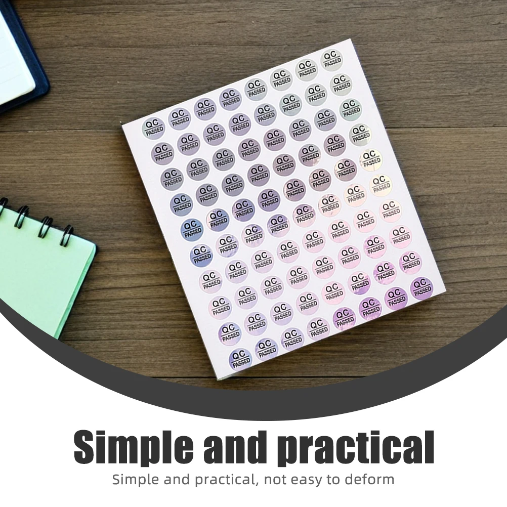 

1600pcs Qc Passed Stickers Adhesive Warehouse Tested Labels Pvc Bright Color Long Lasting Quality Control Stickers