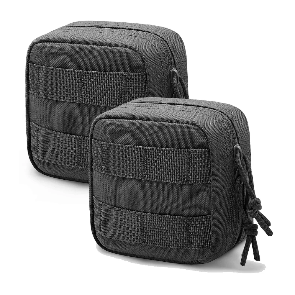 2 Pack Mini Tactical Molle Compact Ammo Pouch - Small Admin 