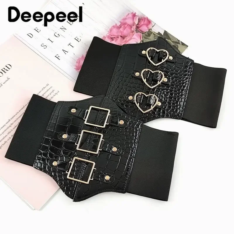 Deepeel S/L Women's Skirt Decorative Belt Fashion Corset Cummerbund Female Waist Bras Luxury Woman Waistband Dress with Corsets