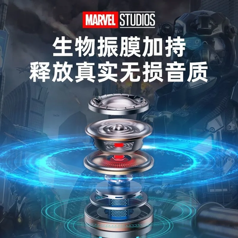 Marvel Wireless Bluetooth Headset Avengers Iron Man Spider Man Cartoon Cool Game Sports Music Headset Boys Surprise Holiday Gift