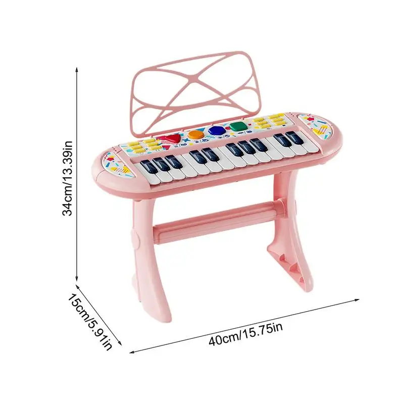 Instrumentos musicales para niños de 24 teclas, teclado de aprendizaje, Piano de juguete, grabación portátil, instrumento Musical electrónico para principiantes