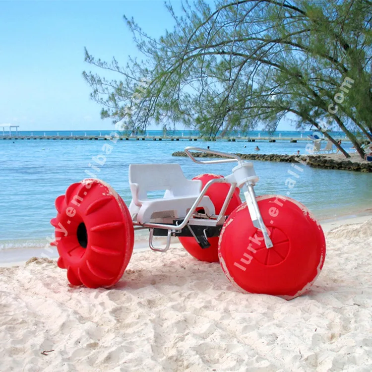 Sepeda roda tiga air roda tiga besar, sepeda air laut kualitas tinggi 3 roda tiga
