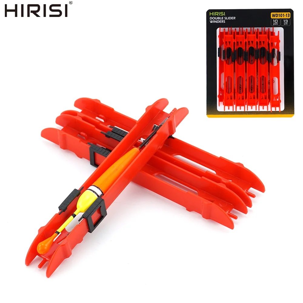 Hirisi WD101 10 Stück Angel-Kunststoffschnur, Wickelbrett, Rig-Halter, tragbare Angelschnur-Aufbewahrungszubehör für Karpfenangeln