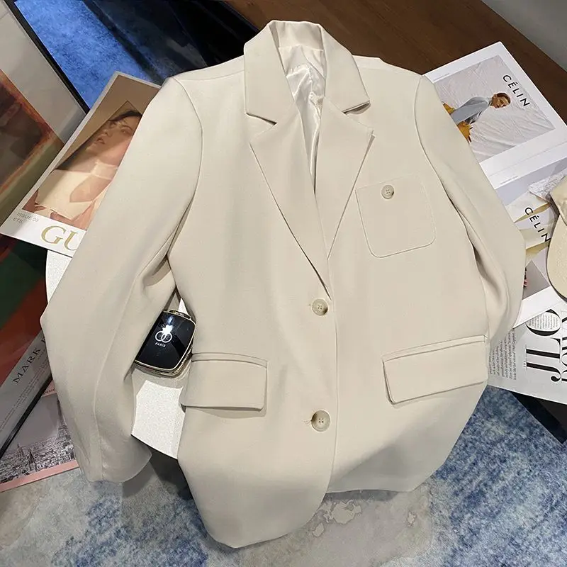 

2026 весенняя мода, новый женский элегантный пиджак, свободный повседневный однобортный дизайн, уличные пиджаки для женщин