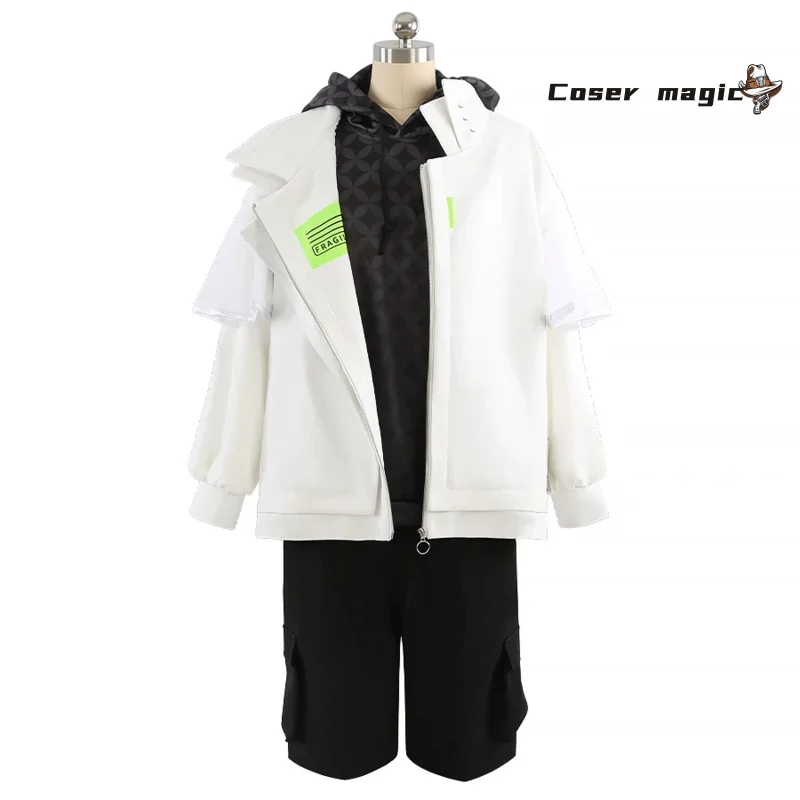 เกม es2、es music Amagi Hiiro คอสเพลย์เครื่องแต่งกายชุดปาร์ตี้ฮาโลวีนสำหรับผู้หญิงผู้ชายอุปกรณ์ประกอบฉากคาร์นิวัล