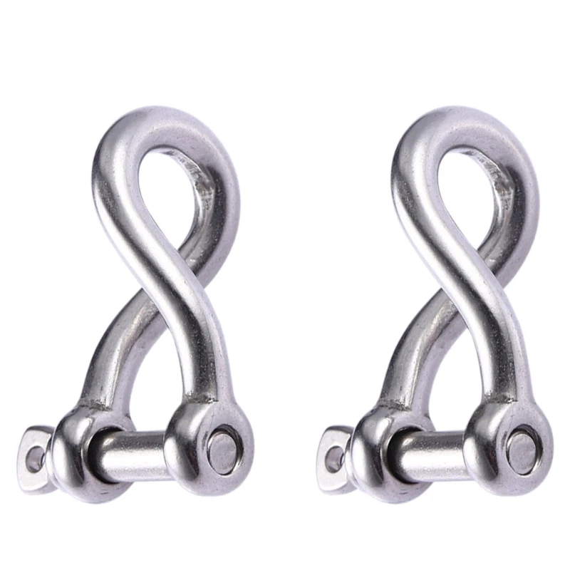 

2Pcs 5/32" Screw Pin Shackle Rustproof Twisted Shackle Screw Pin Twist Shackle