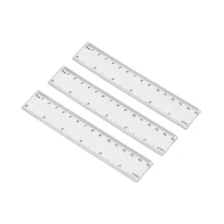 STONEGO Transparent Straight Ruler Plastic Drawing Rulers for Student School Office Stonego Supplies Stationery