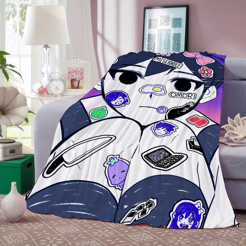 

Cartoon Game Omori Blanket Soft and Skin Friendly For Couch Bed Napping Bedspread All Seasons Comforter