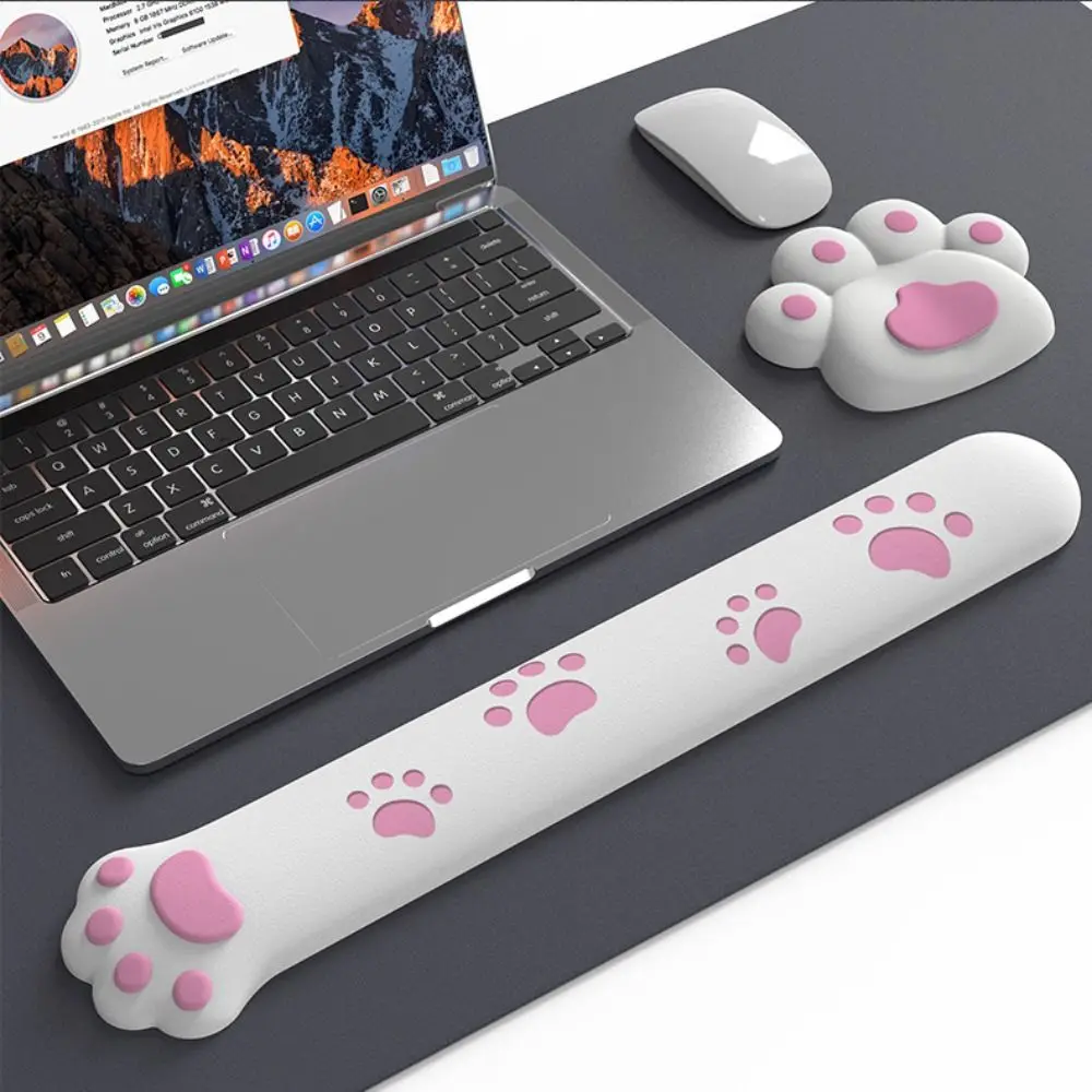 

Cute Cat Craw Wrist Rest Pad Protection Hand Support Soft Mouse Wrist Rest Non-Slip Ergonomic Elbow Rest Mat