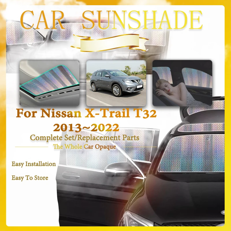 

For Nissan X-Trail T32 2013~2022 Car Window Sunshade Pads Anti-UV Sun Coverage Silver Windshields Window Covers Auto Accessories