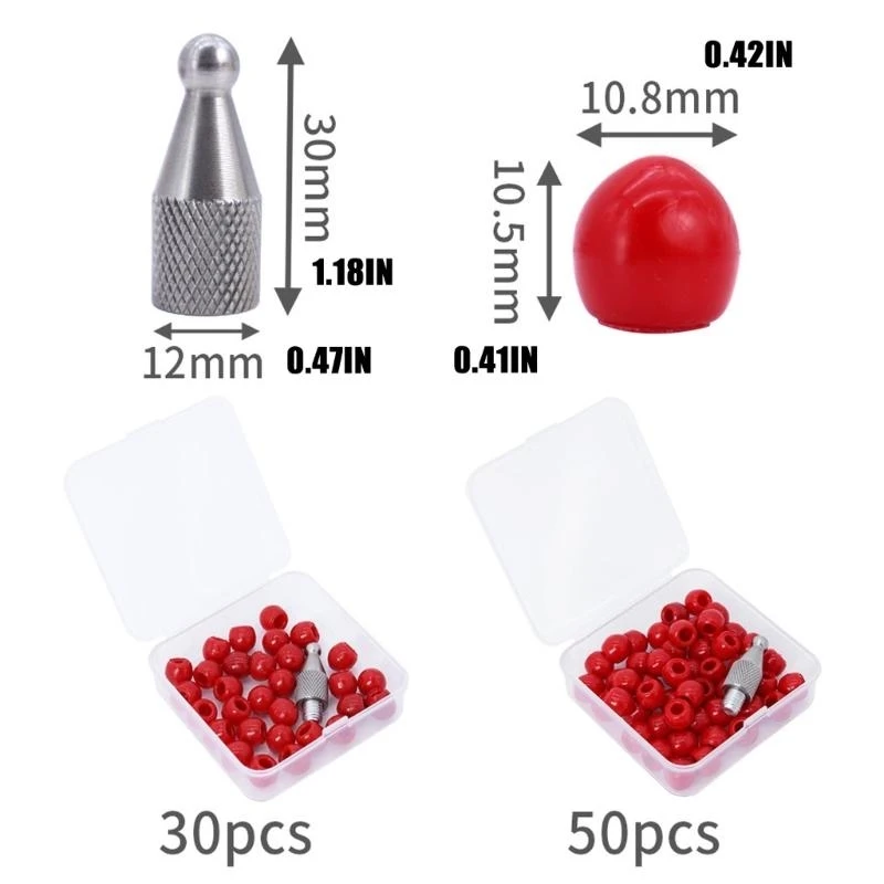 E7CA 덴트 수리 해머 헤드 헤드 수동 도구 헤드 30pcs/50pcs