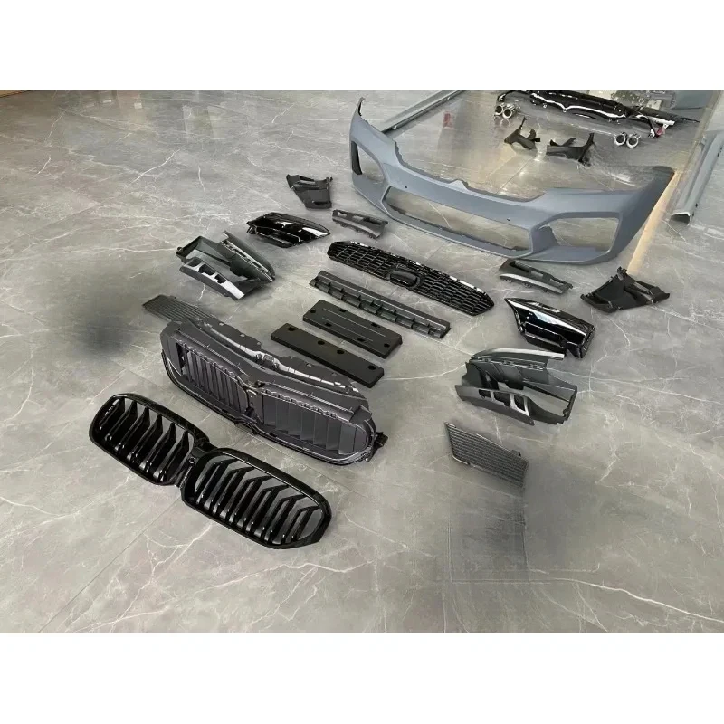 Bestseller G30 PRE Upgrade G30 LCI M5 Style Front Bumper Rear Bumper Side Skirts Head for 5 Series G30 PRE 2018-2020