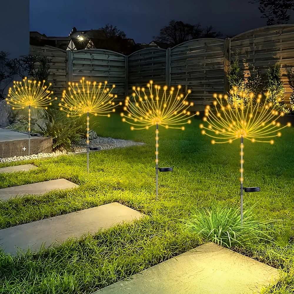 8mode 150LED Waterproof Solar Fireworks Lights for Outdoor DIY Solar Lamp，Garden Decorative Luz， Lawn Lighting，Christmas Garland