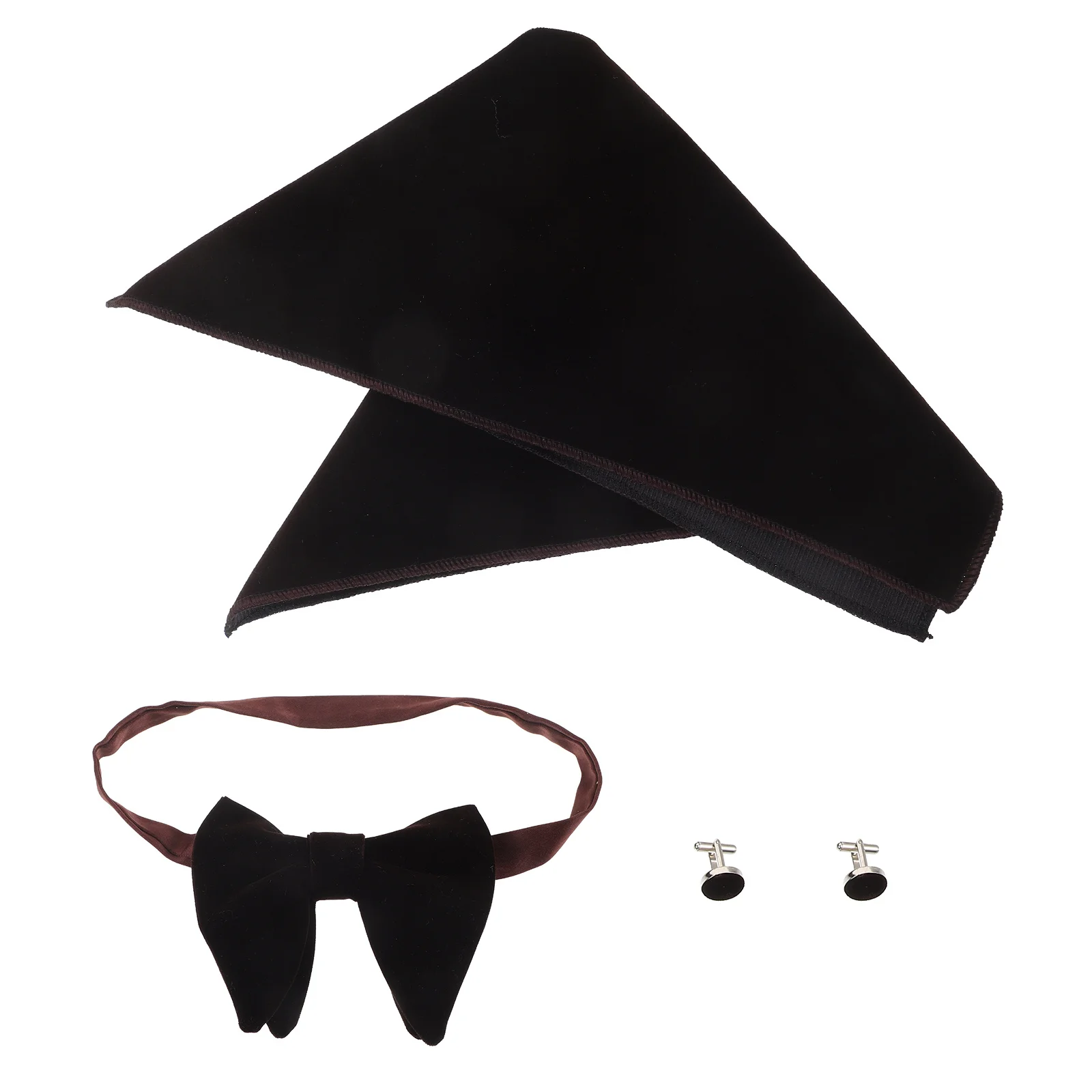 

1Set Mens Bow Tie Handkerchief Tuxedo Cufflinks Groom Costume Accessories Wedding Party Formal Suit Decoration