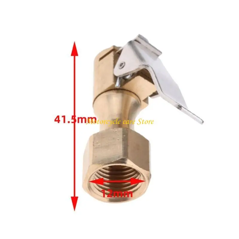 

U75F Lock on Air Chuck Mini Air Compressor Portable Tire Inflator Tyre Chuck Hose End 8mm Barb Connector for Auto Hose Repair