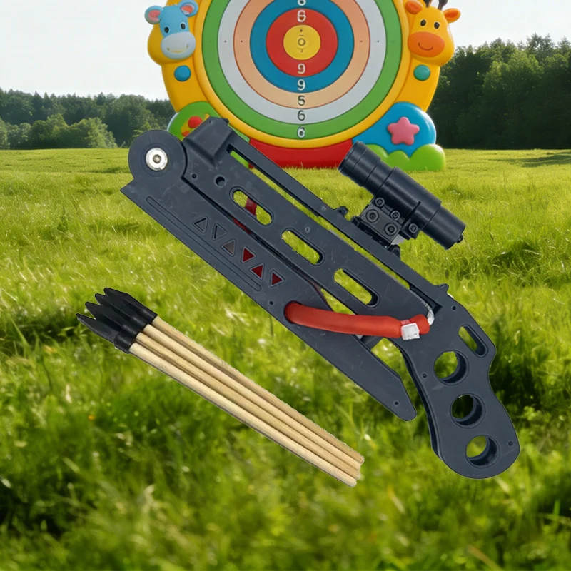 Jouet de fronde en plastique imprimé en 3D pour enfants, pour l'extérieur, flèche en bois, pratique de tir, bande de caoutchouc pliante