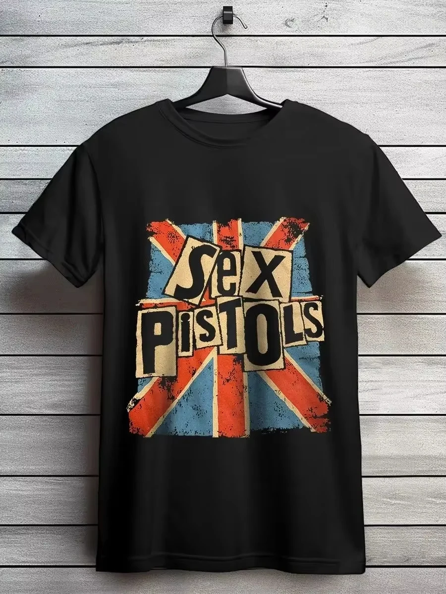 Britische Punkrock-Band Sex Pistols, klassisches Poster-Print-T-Shirt, Unisex, Sommer, neuer Stil, lockeres T-Shirt für Damen und Herren – Detail 7